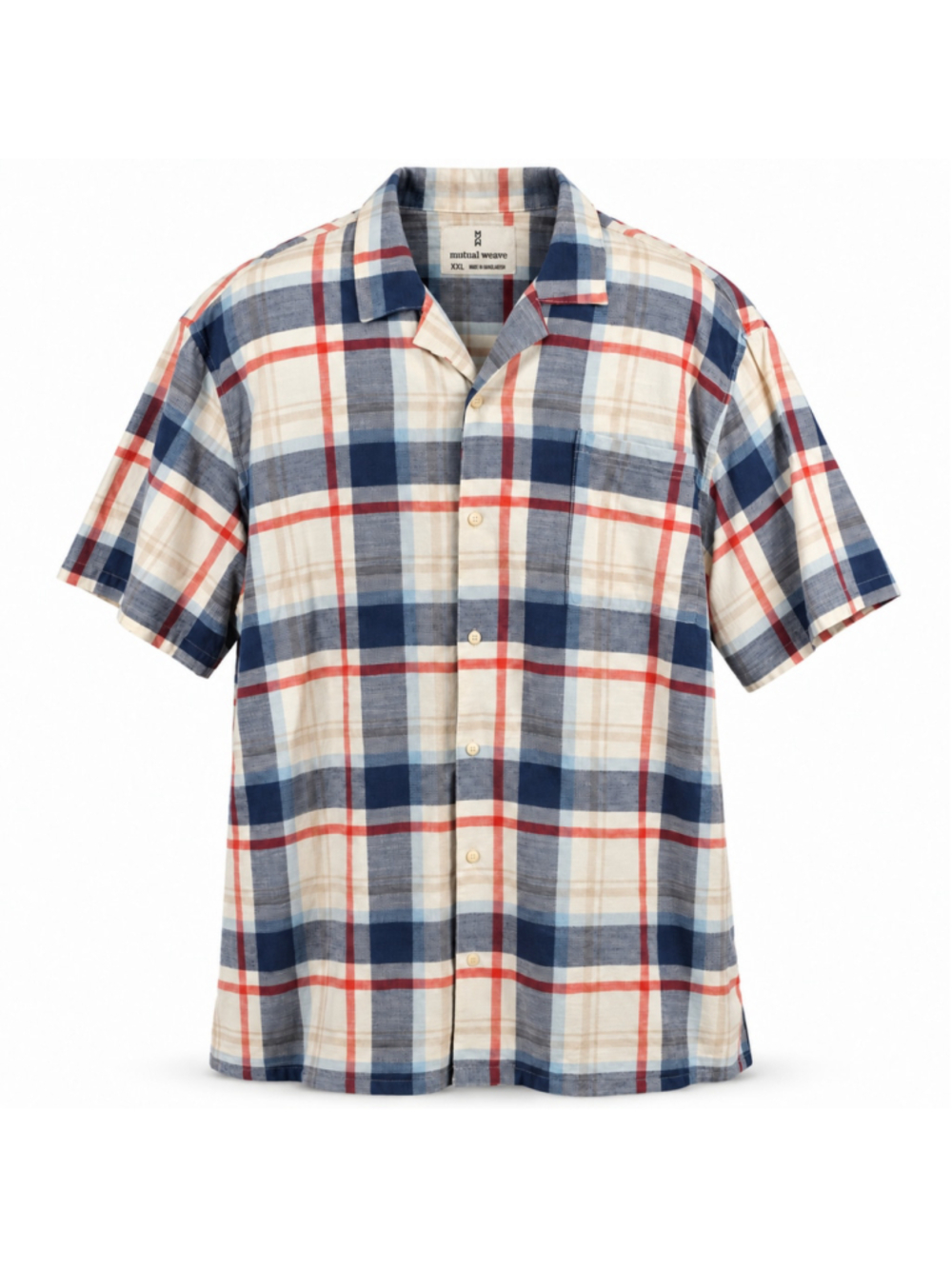 Mutual Weave Men’s XXL Plaid Camp Shirt Oversized 3XL Fit NWOT